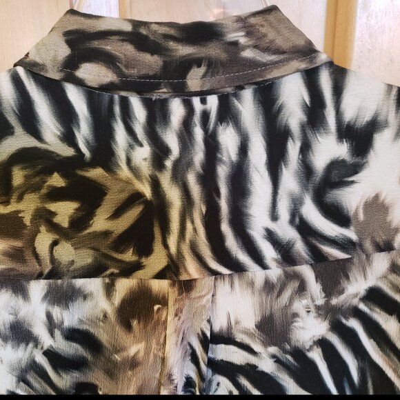 Karen Kane Blouse with front tie size Large Petite - Picture 4 of 8